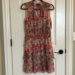 Sam Edelman Floral Print Smocked Waist Dress